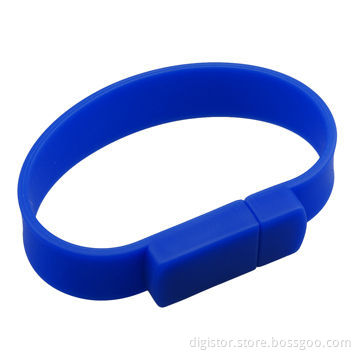 Bracelet USB 2.0 made of silicone material, colorful design, 128MB-32GB customized logo welcomed